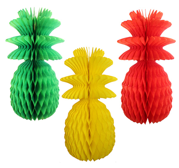 13 Inch Pineapple Decorations (Assorted Color 3-pack)