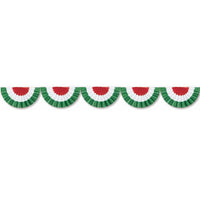 10 Foot Red, White, & Green Bunting Garland (Striped)