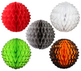 Small 7 Inch Honeycomb Spike Ball Decoration (3-pack) - Solid Colors