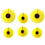 6-Piece Assorted Tissue Paper Sunflowers - 13 & 18 Inch