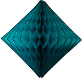 3-Pack 12 Inch Honeycomb Diamond Decorations - Solid Colors