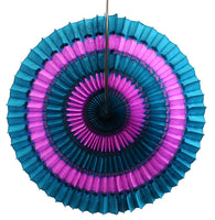 16 Inch Striped Tissue Fans - 6-pack - MULTIPLE COLOR OPTIONS
