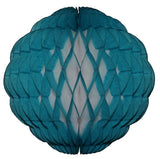 Small 8 Inch Honeycomb Puff Balls (3-Pack) - White Center