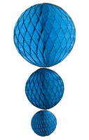 Set of 3 Assorted Honeycomb Balls - 5 Inch, 8 Inch, & 12 Inch - MULTIPLE COLORS