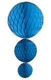 Set of 3 Assorted Honeycomb Balls - 5 Inch, 8 Inch, & 12 Inch - MULTIPLE COLORS