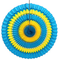 16 Inch Striped Tissue Fans - 6-pack - MULTIPLE COLOR OPTIONS