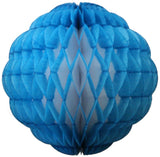 Small 8 Inch Honeycomb Puff Balls (3-Pack) - White Center