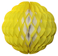 Small 8 Inch Honeycomb Puff Balls (3-Pack) - White Center